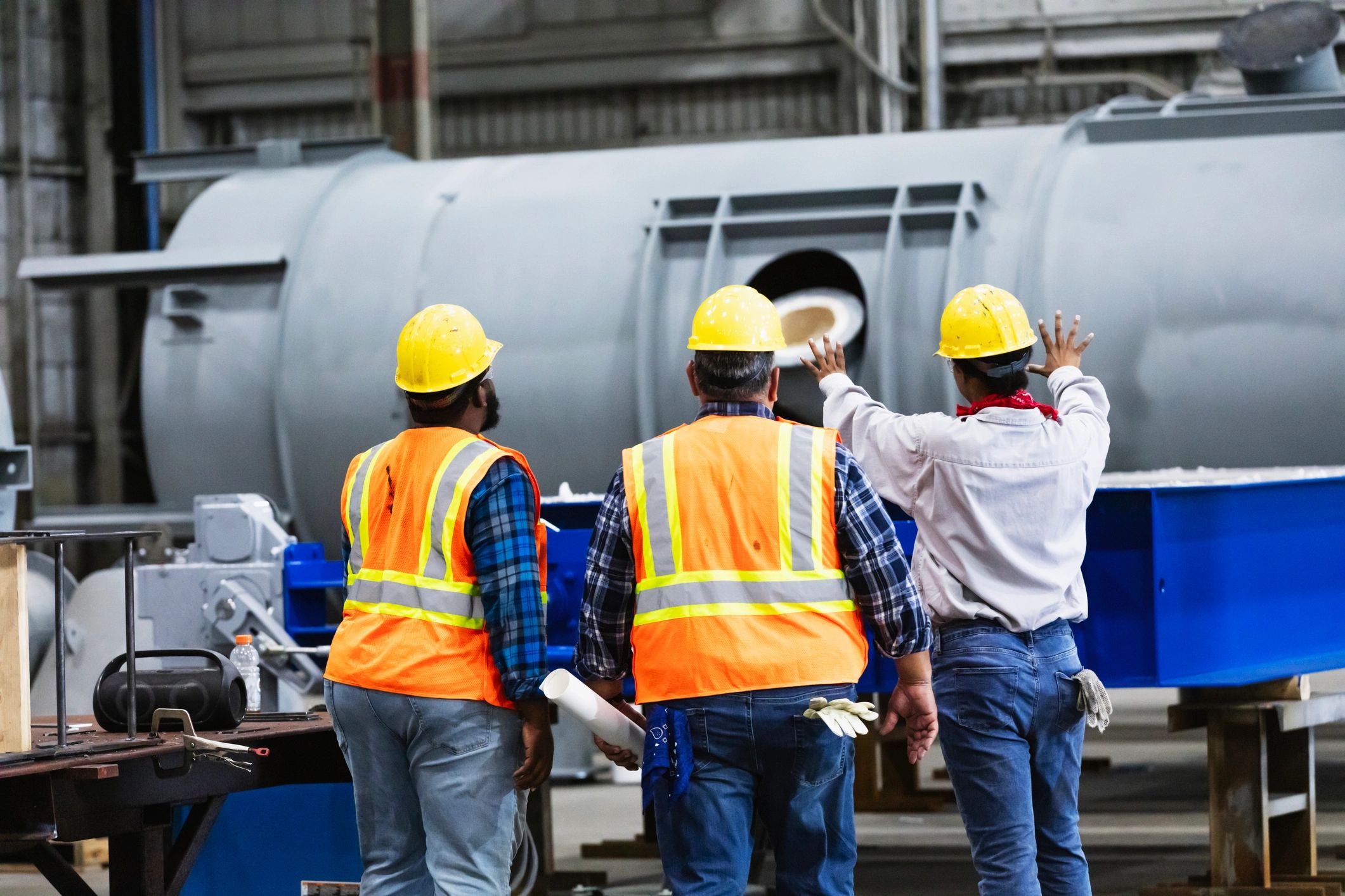 Project team coordinating infrastructure and approvals